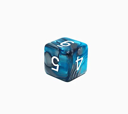 7Pcs DND Dice Set RPG Polyhedral Dice for Dungeon and Dragons MTG D&D D20 D12 D10 D8 D6 D4 (Lake Blue & Silver) - color: Lake Blue & Silver Dice