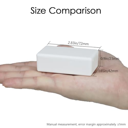 LeMotech Project Box 5 Pieces ABS Plastic Electrical Project Case Small Junction Box for Electronics White 2.83 x 1.65 x 0.91 inch (72x 42x 23 mm) - color: 5 pieces, size: 2.83"x 1.65"x 0.91"