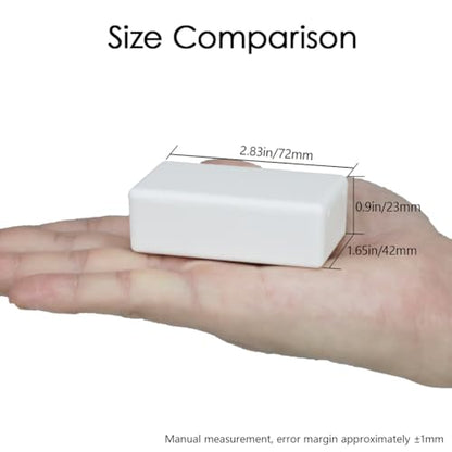 LeMotech Project Box 5 Pieces ABS Plastic Electrical Project Case Small Junction Box for Electronics White 2.83 x 1.65 x 0.91 inch (72x 42x 23 mm) - color: 5 pieces, size: 2.83"x 1.65"x 0.91"
