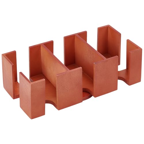 UNICRAFTALE Wooden Card Tray Rotating Deck Poker Card Playing Holder Stacking Tabletop Card Holder Cards Stand Cards Organizer 360 Degree Swivel for Adult Table Games 9.05 x 6.69 x 3.3 Inch