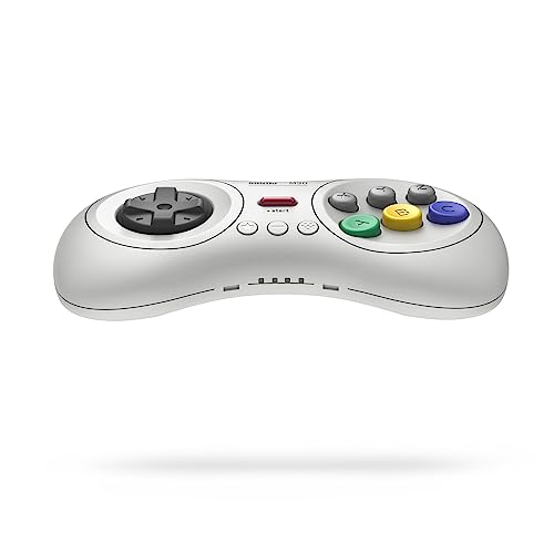8Bitdo M30 Bluetooth Controller for Switch, Windows and Android, 6-Button Layout for SEGA’s Classic Games (White) - color: White