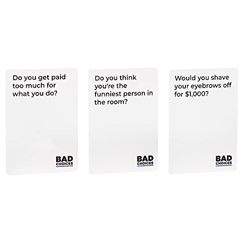 BAD CHOICES Party Game – Hilarious Adult Card Game for Friends & Game Night | Funny Conversation & Icebreaker Board Game for Parties, Pregames, Social Gatherings & Fun Gift Ideas