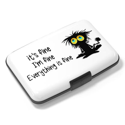 Card Holder Credit Cards Holder for Women RFID wallet women Business Card Holder Wallet Mini Aluminum Card Wallet RFID Blocking Slim Metal Hard Card for Women, Black Cat - color: Black Cat
