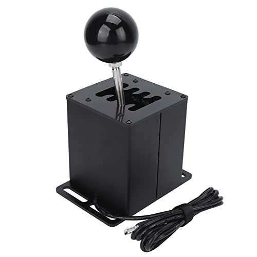 VINGVO Sim Racing Shifter, Sim Shifter USB Simulator Shifter Shifter Sim Racing 7+R Shifter H Gear Lever for ATS ETS Dust WRC Sim Racing Game
