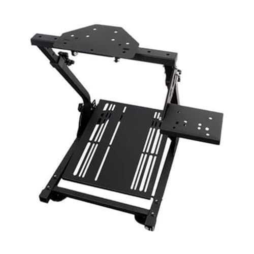 Adjustable Foldable Racing Wheel Stand with Reinforcement Bars for Enhanced Driving Simulation,