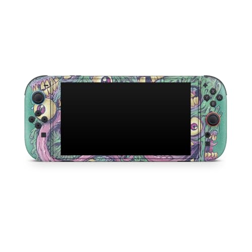 Glossy Glitter Gaming Skin Compatible with Nintendo Switch 2 Console Only - Eyes and Teeth - Premium 3M Vinyl Protective Wrap Decal Cover - Easy to Apply | Crafted in The USA by MightySkins - color: Eyes And Teeth, size: Switch 2 Console Skin Only, style: