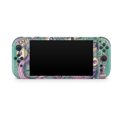 Glossy Glitter Gaming Skin Compatible with Nintendo Switch 2 Console Only - Eyes and Teeth - Premium 3M Vinyl Protective Wrap Decal Cover - Easy to Apply | Crafted in The USA by MightySkins - color: Eyes And Teeth, size: Switch 2 Console Skin Only, style: