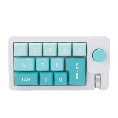 Fabater Mechanical Number Pad, Wired USB Numeric Keypad with 12 RGB LED Backlight and Joystick Roller, 12 Keys Macro Keyboard for Laptop PC Gaming, Numpad for Laptop Computer (Green) - color: Green