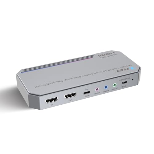 OREI 4K Capture Card for Streaming USB 3.0 Loop-Out Audio Mixing UVC/UAC HDR