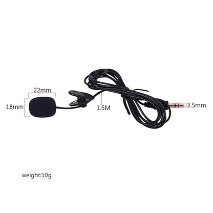 SEWACC Portable Mini Clip Microphone Plug for Smartphone Tablet Voice Capture Compatible with Computer Recording Interview Streaming Black