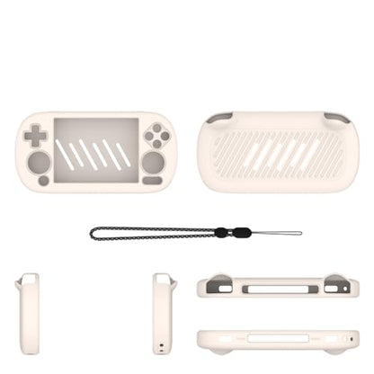 Silicone Protective Case for ANBERNIC RG40XX H Gaming Console Anti-Scratch Dust-Proof Soft Sleeve Cover Protector Gaming Console Sleeve Shell (Light White) - color: Light White