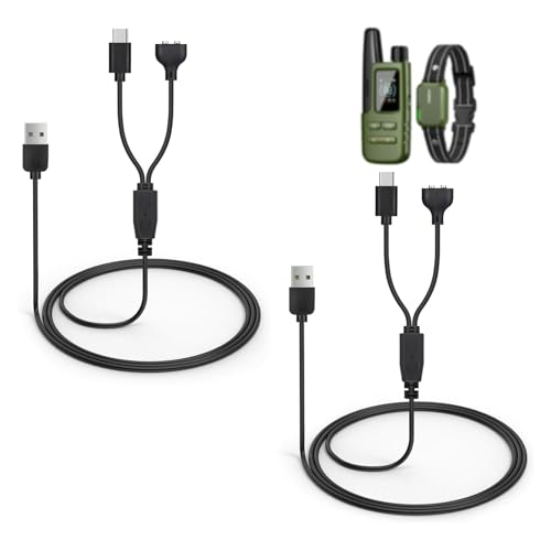 2-Pack Dog Shock Collar Charger Cord Replacement for Jugbow Training Collar, 2-in-1 Magnetic and USB C Charging Cable - size: 3 ft cable without adapter