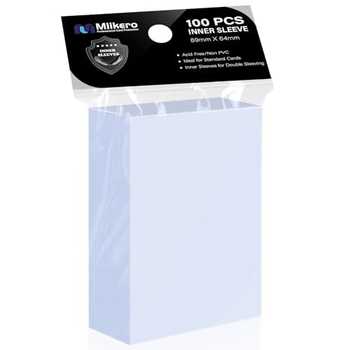 100 Pack Card Sleeves, Perfect Fit Inner Sleeves Ideal for Double-Sleeving, Trading Card Sleeve Compatible with MTG, TCG, Gaming Cards - color: Clear, size: 100 Pack