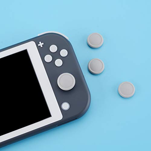 eXtremeRate PlayVital Switch Joystick Caps, Switch Lite Thumbstick Caps, Silicone Analog Cover for OLED Joycon Thumb Grips - Light Gray - color: Light Gray