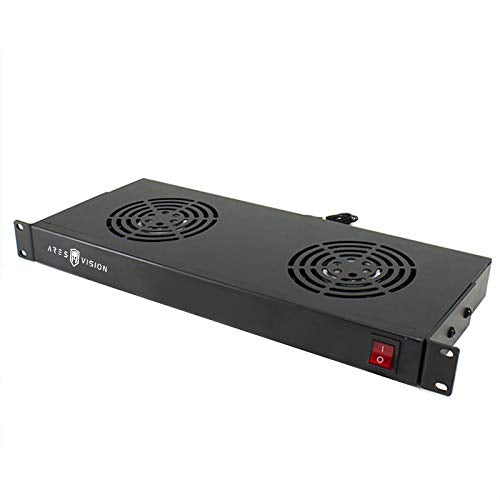 Dual 1U Cooling Air Circulating Fans for 19'' Wide Standard Server Cabinet/Rack (Dual Fans)
