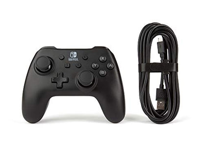 PowerA Nintendo Switch Wired Controller - Black, Detachable 10ft USB Cable, No Battery Required, Officially Licensed By Nintendo - color: Black