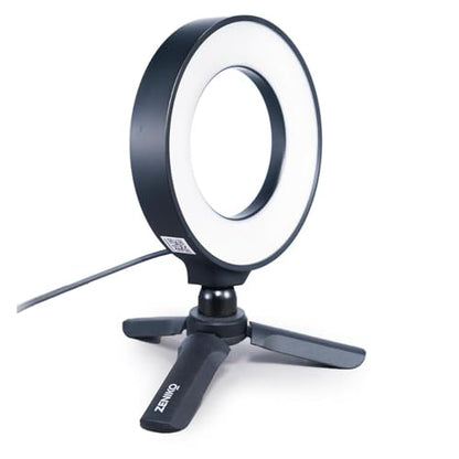 CR5 Video Conference Lighting Kit, 5" Ring Light Clip on Laptop Monitor, Desk Light with Stand Tripod, Bi-Color CRI >95 for Webcam Lighting, Zoom Lighting, Broadcasting, Live Streaming