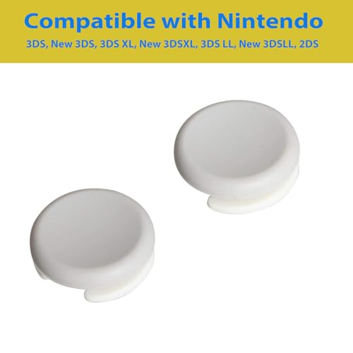 Timorn Analog Stick Cap Circle Pad Replacement 3D Joystick Cover for New 3DS / 3DS / 3DSLL / 3DSXL / 2DS Controller (Light Gray) - color: Grey