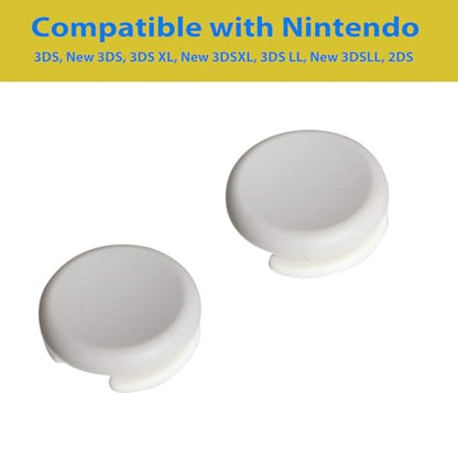 Timorn Analog Stick Cap Circle Pad Replacement 3D Joystick Cover for New 3DS / 3DS / 3DSLL / 3DSXL / 2DS Controller (Light Gray) - color: Grey