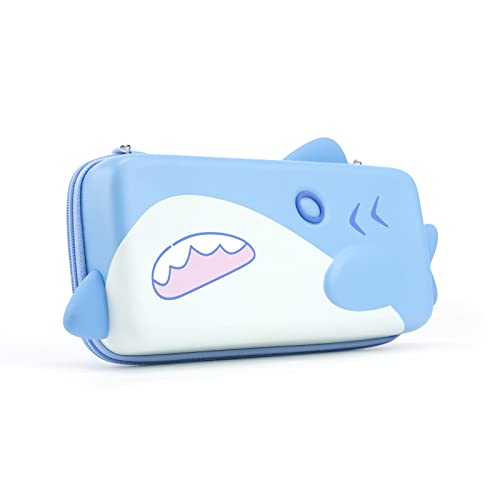 Geekshare Shark Carry Case Compatible with Switch/Switch OLED - Portable Hardshell Slim Travel Carrying Case fit Switch Console & Game Accessories -- Shark - size: Switch 1 & Switch OLED