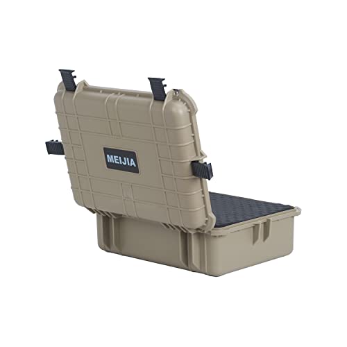 MEIJIA All Weather IP67 Waterproof Hard Camera Case,Hard Protective Case,Hard Case with Customizable Foam,Fit Use of Drones,Camera,Equipments,Pistols(Desert Tan,19.78x15.77x7.41inches) - color: Desert Tan, size: 19.78x15.77x7.41inches