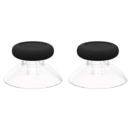 eXtremeRate Replacement Thumbsticks for Xbox Series X & S Controller, Joysticks Repair Kit for Xbox Wireless Controller, Custom Analog Stick Buttons for Xbox One S/X/Elite Controller - Black & Clear - color: Black & Clear