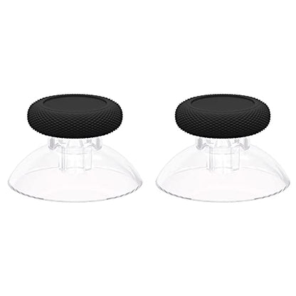eXtremeRate Replacement Thumbsticks for Xbox Series X & S Controller, Joysticks Repair Kit for Xbox Wireless Controller, Custom Analog Stick Buttons for Xbox One S/X/Elite Controller - Black & Clear - color: Black & Clear