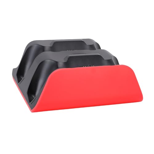 Controller Charging Station for Edge Controller, Dual Game Console Charger Dock with Storage Stand and USB Cable, Red Black - color: Red Black