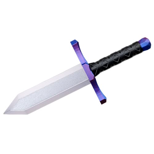 3D BEST-Q Dice Sword Holder (Dragon-Patterned 7PCS D20 Dice Set Included), Custom Polyhedral Dice Storage for Tabletop RPG - Dungeons and Dragons - DND - D&D (Purple&Blue) - color: Purple&blue