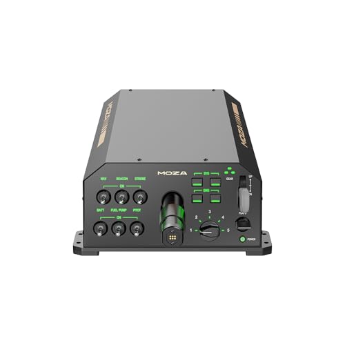 MOZA AY210 Force Feedback YOKE Base Flight Simulator FFB Controls, Black | 9Nm Torque, 210N Push Force, High-strength Steel, 150mm Travel Distance, Programmable Switch Panel