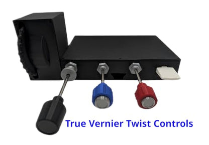 Flight Sim Stuff - Vernier Controls Throttle, Prop, Mixture, Flaps and Trim | True Vernier Controls for Mixture and Prop, Elevator Trim Wheel, Flaps Switch