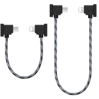 1FT+0.5FT(2 pack) USB C to IOS Remote Controller Cable for DJI Mavic 3, Mini 4 Pro, Mini 2/3 Pro, Air 2S, Mavic Air 2, RC-N1, DJI Drone to Phone 14/13/ Tablet Cable 90 Degree OTG Data Cord Accessories - style: USB C to IOS