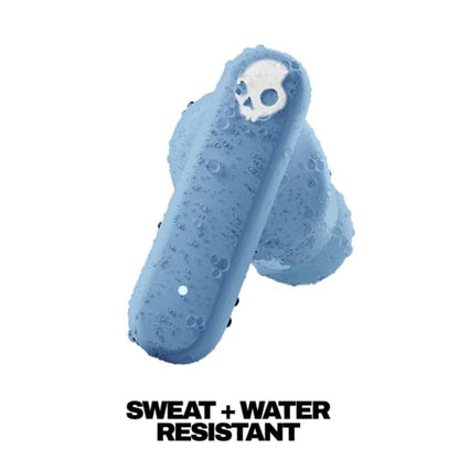 Skullcandy Smokin’ Buds Wireless Noise Isolating Earbuds - Preppy Blue | In-Ear Fit, Bluetooth, 20 Hours Battery, IPX4 Sweat and Water Resistant, Microphone for iPhone Android, Commuting, Studying - color: Preppy Blue