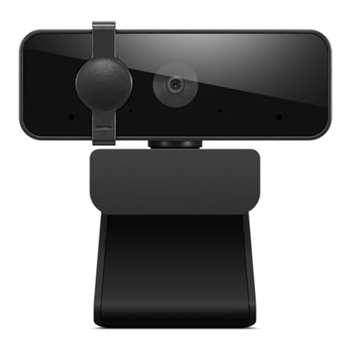 Lenovo Essential FHD Webcam Gen 2, Full HD, 1080p, Dual Microphones, 85 Degree FOV, 30 fps, USB-A Connection, Bulit-in Manual Privacy Shutter, Black