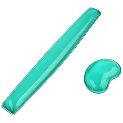 Gel Keyboard & Mouse Wrist Rest Set - Keyboard Wrist Rest Pad & Mouse Support for Office Gaming Pad Computer Laptop Ergonomic Comfortable Pain Relief-Green Pad Set - color: Green Pad Set