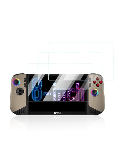 Screen Protector for MSI Claw 8 AI+ Handheld Game Console, Anti-Scratch 9H Hardness Touch Sensitive 2.5D Rounded Edges Bubble Free Easy to Install,3 Pack.