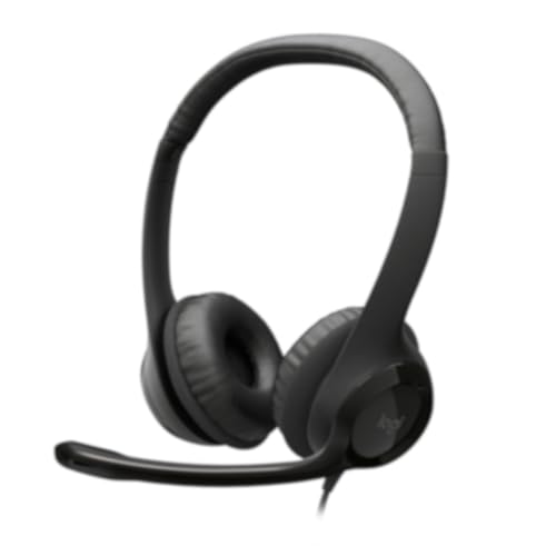 Logitech H 390,Color Black,Connectivity Technology Wired,Built-in Media Headset. - color: Black, style: Wired