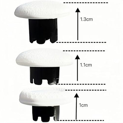 12 in 1 Interchangeable Thumbsticks & Metal Back Paddles Replacement Parts for PS5 DualSense Edge Controller, 6 Silicone Analog Joystick Caps, 4 Paddles Trigger Buttons,2 Base Rings (White) - color: White