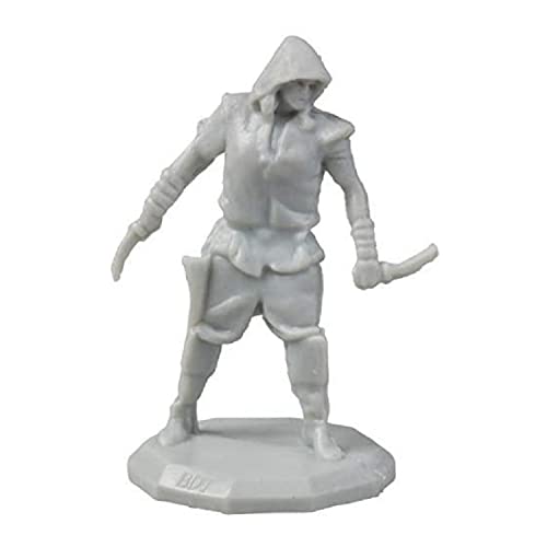 Monster Protectors 8 Unpainted Fantasy Human Mini Figures- All Unique Designs- 1" Hex-Sized Compatible with DND Dungeons and Dragons & Pathfinder and All RPG Tabletop Games, Detailed Creatures