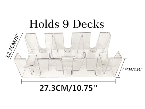 Yuanhe 9 Deck Clear Canasta Playing Card Tray - style: 9 Deck