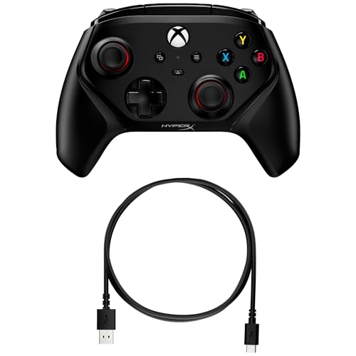 HyperX Clutch Gladiate – Wired Controller for Xbox One, Xbox Series X|S, PC, Officially Licensed by Xbox, Dual Trigger Locks, Programmable Buttons, Dual Rumble Motors - color: Black