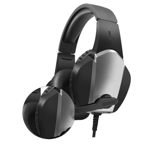 Tofficu Noise Cancelling Gaming Headset with Microphone Stereo Wired Over-Ear Headphones for Computer, Skin-Friendly Plastic Material, for Playing Games and Chat