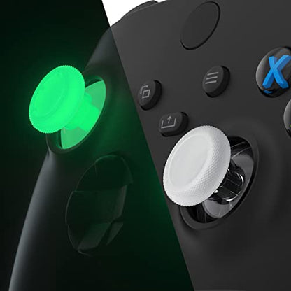 eXtremeRate Replacement Controller Joystick for Xbox One - 4 PCS Glow in Dark - Green Thumbsticks Analog Thumb Sticks for Xbox Series X/S, Xbox One S/X, Elite Controller with Repair Kit Screwdriver - color: Glow in Dark - Green