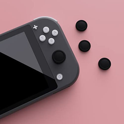 eXtremeRate PlayVital Switch Thumb Grip Caps, Joystick Caps for Nintendo Switch Lite, Silicone Analog Cover Thumbstick Grips for Switch OLED Joycon - Black - color: Black