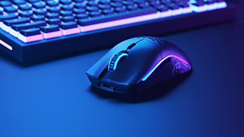 GLORIOUS Model O Wireless Gaming Mouse - Superlight, 69g Honeycomb Design, RGB, Ambidextrous, Lag Free 2.4GHz Wireless, Up to 71 Hours Battery - Matte Black - color: Black, style: Model O (Ambidextrous)