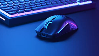 GLORIOUS Model O Wireless Gaming Mouse - Superlight, 69g Honeycomb Design, RGB, Ambidextrous, Lag Free 2.4GHz Wireless, Up to 71 Hours Battery - Matte Black - color: Black, style: Model O (Ambidextrous)