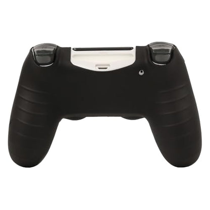RALAN Horned Skull Head Design Controller Skin Cover with 2 Thumb Grips Compatible with PS4/Playstation 4 Slim/Pro Controller - color: Horned Skull Black White