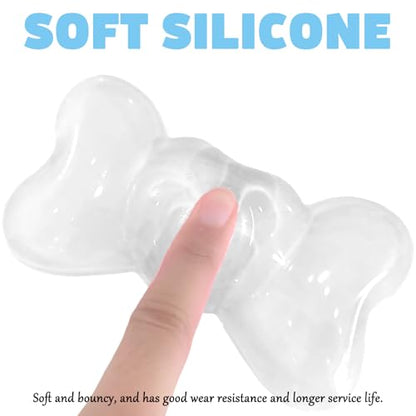 Gel Wrist Rest for Keyboard and Mouse Transparent White Bow Elbow Pad Cushion Ergonomic Cute Clear Cool Heart Mouse Wrist Pad Silicone Non-Slip Support for Computer Gaming Home Office Girl Hand Pillow - color: Bow White