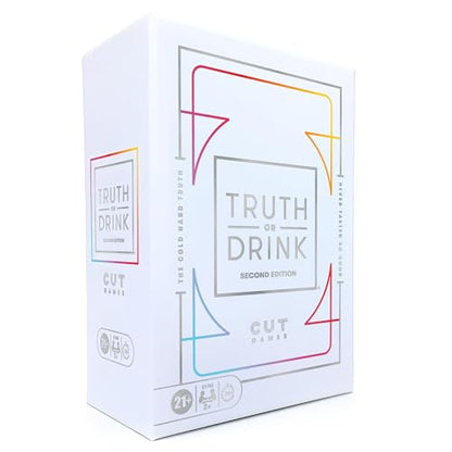 Truth or Drink Party Game by Cut I As Seen on TikTok, YouTube, and Snapchat | 410 Hilarious Questions | Ages 21+ | 2+ Players I Fun Games for Adults