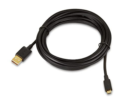 Amazon Basics 5-Pack USB-A to Micro USB Charging & Data Transfer Cable, 480Mbps Transfer Speed, Gold-Plated Plugs, USB 2.0, 10 Foot, Black - size: 10 Feet, style: 5-Pack